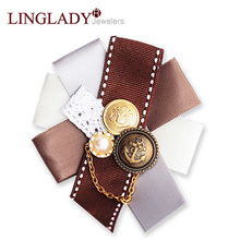 LINGLADY正品 純手工制作英倫復古緞帶胸針胸章勛章肩章流蘇別針