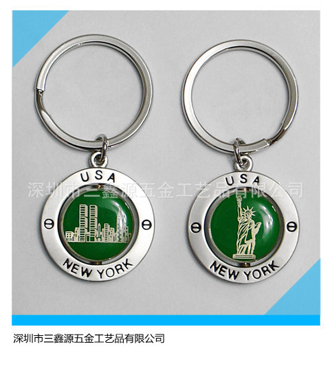 創意金屬鑰匙扣，可定制logo