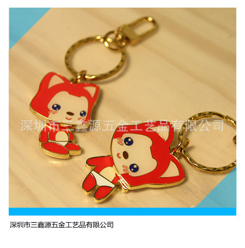 創意金屬鑰匙扣，可定制logo