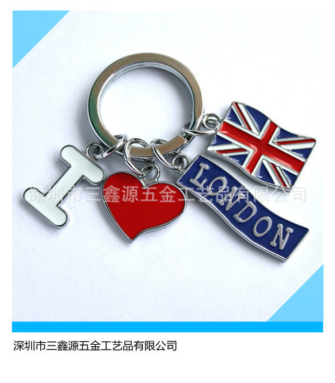 創意金屬鑰匙扣，可定制logo